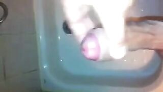 The kid caresses his dick in the shower, but this time he was seen