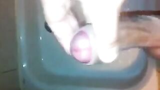 The kid caresses his dick in the shower, but this time he was seen
