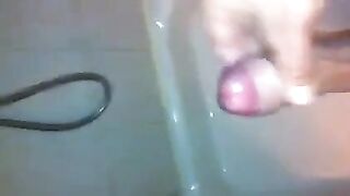 The kid caresses his dick in the shower, but this time he was seen