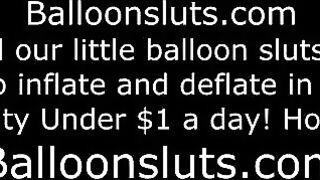 The girl is rubbing her tits on the bed and getting more aroused