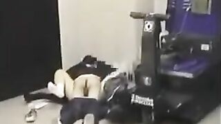 He kicked his pants down and began to fuck his girlfriend in the ass