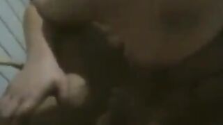 A chubby wife has no shame and dances naked in front of her husband