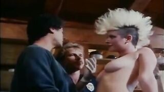 Classic group sex with huge asses and big cocks in retro style