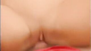 A blonde girl with a great body is fucking like an animal