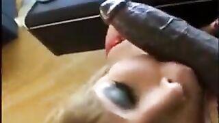 Supple huge black cocks in an interracial threesome