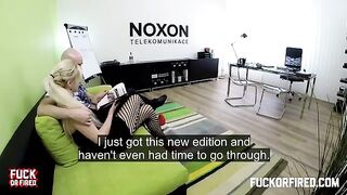 Fucking at work is simply fantastic, especially with stockings!