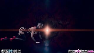 A pretty woman in a leather suit Christy Mack masturbates her pussy