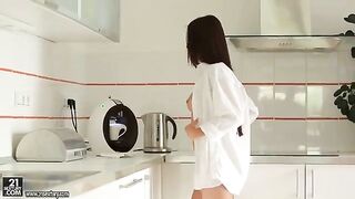 A young girl is being fucked in the morning