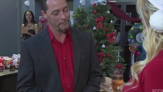 Retired lesbian got fucked hard at New Year's party, a wild twist!