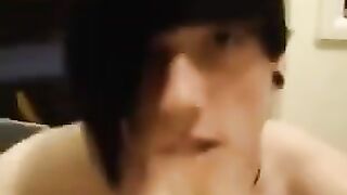 The guy is absolutely happy to lick the sperm of his friends