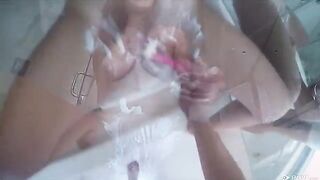Karter Foxx got fucked in the shower with her natural big tits