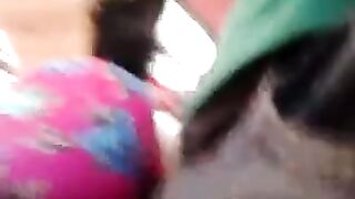 A man is rubbing his cock through the cloth on a bus with random women
