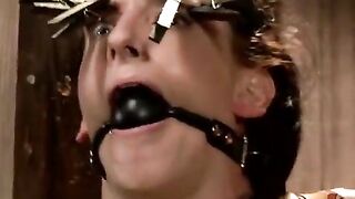 The poor girl was tied up and made fun of her in a provocative scene