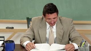 The student got a good mark thanks to the teacher's deep mouth