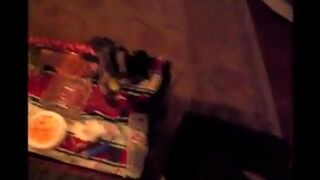 A drunk girl was caught in a compromising situation on camera