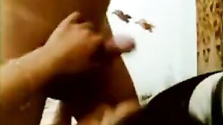 Asian guy fucked hard in the hotel room by brunette