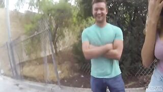 The guy was fucking on the camera with girls in the street