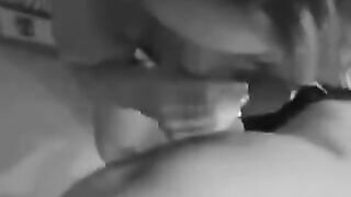 The girl is not shy about sucking dicks and swallowing cum