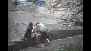 The guy was photographed during sex with a girl on the street