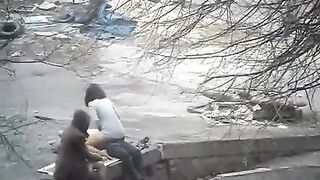 The guy was photographed during sex with a girl on the street