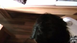 A beautiful woman has sex with her beloved in stockings