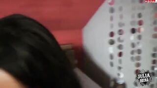 A beautiful woman has sex with her beloved in stockings