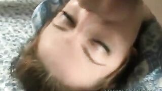 Girl serves her guy through the mouth