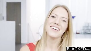 A long black cock penetrates all holes of a blonde