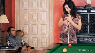 The man made a cunnilingus for his girlfriend, and she was in seventh heaven
