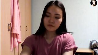 A cute Kazakh girl has sex with her friend in Skype