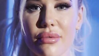 A blonde woman is fucking with a black guy for the first time