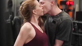 In the middle of ass training with a red-haired beauty