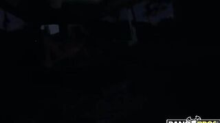 A girl with big boobs found a pick-up guy and fucks with him in his car