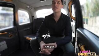 A girl is a taxi driver in an alternate universe, picking up passengers and engaging in intimate encounters
