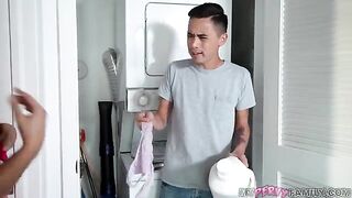 You’re sniffing my panties pervert - Hahaha!