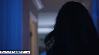 The sexy Suttin, wearing stockings and expensive underwear, is entertained by a generous fan