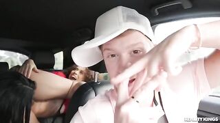 Douchey Dude turns girl into a whore and fucks them both