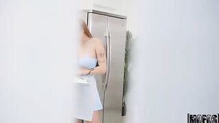 Natural tits recipe for a cock-pleasing treat in interracial action