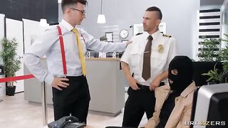 Robber tried to rob a bank but got caught and banged hard