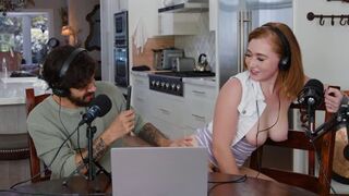 The guy fucked a girl from the podcast in pussy