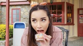 The guy was flashing his cock in the theme park and got caught