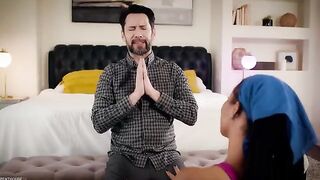Stepdad caught Kira Noir in a private yoga moment, things heated up