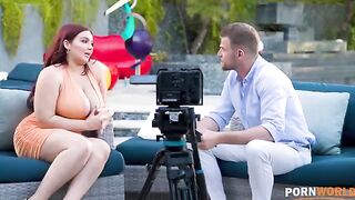 Natasha Nice gets her ass banged during an interview