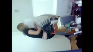 A hot Kazakh woman is having fun with her colleague