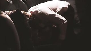 A hot blondie is having sex with her boyfriend in a romantic setting