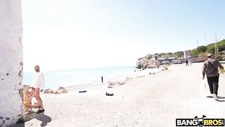 Crazy anal sex in public place with a beautiful girl