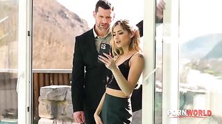 A housewife Veronica Leal got fucked by the pool guy in a DP scene