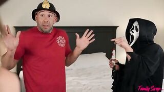 Unexpected visitors had sex with the young girls in their room