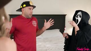 Unexpected visitors had sex with the young girls in their room