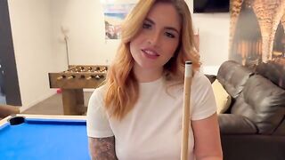 I played pool and had sex with a redhead amateur, it was amazing!